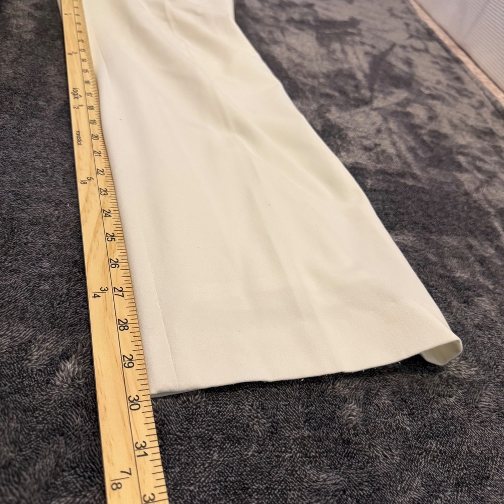 Coldwater Creek Womens Ivory Wide Leg Dress Pants Side Zip Size 8 H27720 - Picture 5 of 7